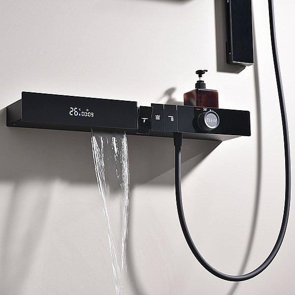 Душевая система Black&White Gravity GH9025NMB черная матовая купить в интернет-магазине сантехники Sanbest