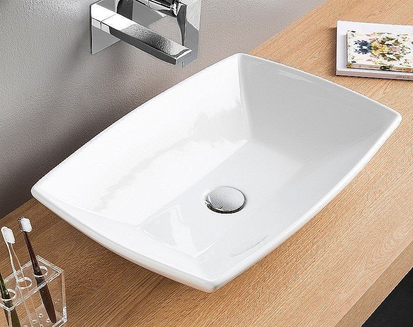 Раковина накладная Artceram Jazz 60 JZL002 01 00 белая купить в интернет-магазине Sanbest