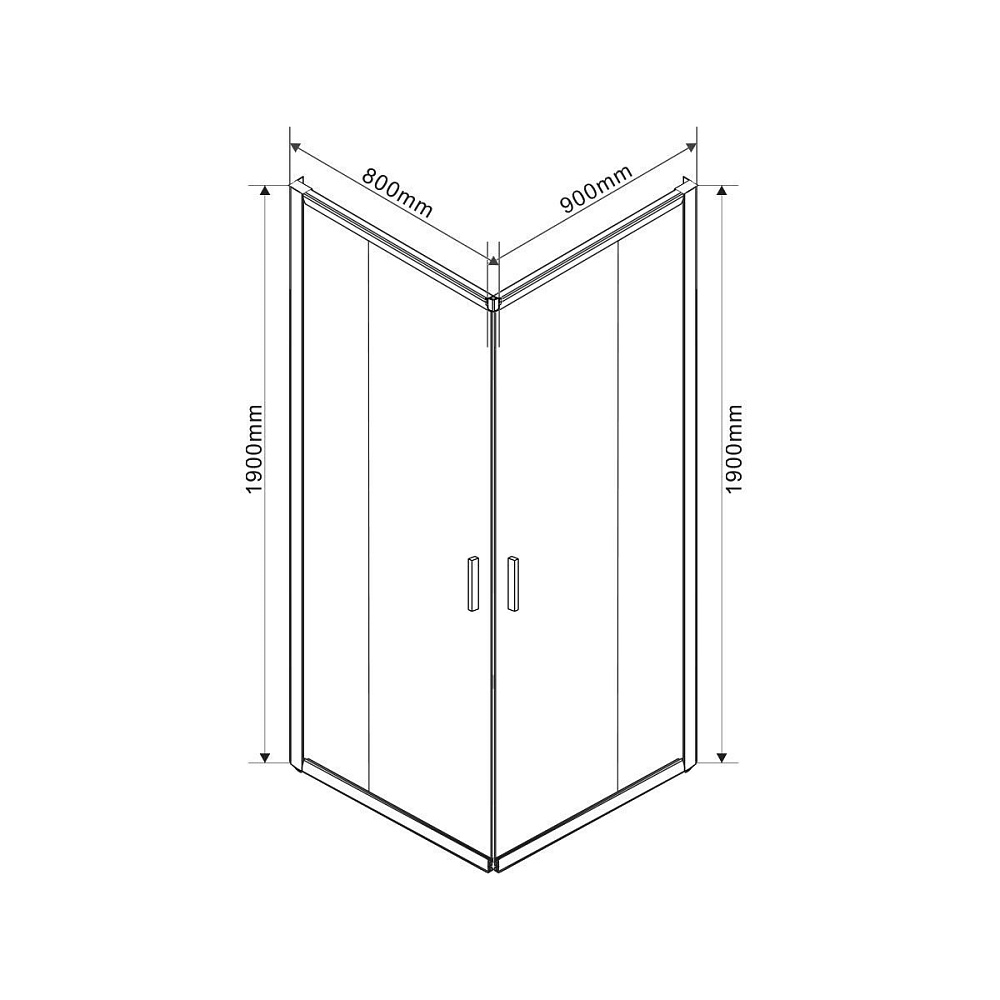 Душевой уголок Vincea Garda VSS-1G8090CLB 80x90 черный купить в интернет-магазине Sanbest