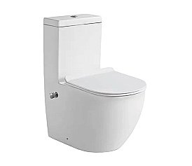 Унитаз-компакт SantiLine SL-5011SM-BD безободковый, с бачком, с крышкой микролифт, белый купить в интернет-магазине Sanbest