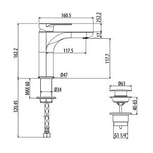 Смеситель для раковины Gattoni H2Omix7000 7004570C0 купить в интернет-магазине сантехники Sanbest