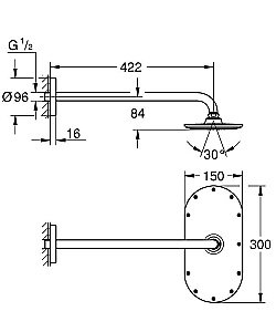 Верхний душ Grohe Rainshower Veris 26170LS0 белый купить в интернет-магазине сантехники Sanbest