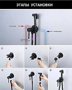 Гигиенический душ Boch Mann Braies CK-P07GR BM10411 серый матовый купить в интернет-магазине сантехники Sanbest