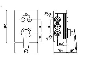 Смеситель для душа Rav-Slezak TIGRIS TG186BOX купить в интернет-магазине сантехники Sanbest