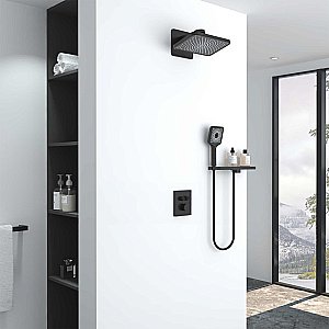 Душевая система Vincea Inspire VSFW-3I21MT4RMB черная матовая купить в интернет-магазине сантехники Sanbest