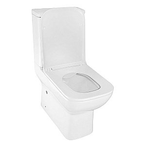 Унитаз напольный Azario Varo AZ-2171 белый, безободковый, с бачком, с крышкой микролифт купить в интернет-магазине Sanbest