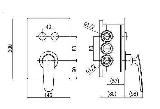 Смеситель для душа Rav-Slezak TIGRIS TG186BOX купить в интернет-магазине сантехники Sanbest
