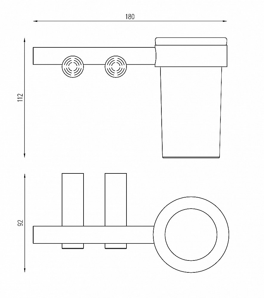 Стакан для зубных щеток Abber Osten 316 AA1860BST сталь брашированная купить в интернет-магазине сантехники Sanbest