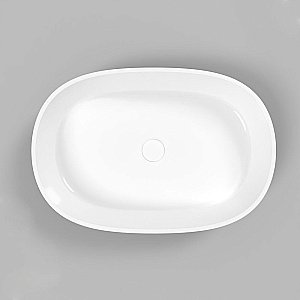 Раковина накладная WhiteCross Opal 56 0709.056038.10100 черная, белая купить в интернет-магазине Sanbest