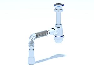 Сифон для раковины Анипласт с гофрой C0115 купить в интернет-магазине сантехники Sanbest