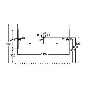Тумба с раковиной Jacob Delafon VIVIENNE 120 белый глянцевый для ванной в интернет-магазине Sanbest