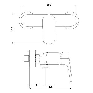 Смеситель для душа RedBlu by Damixa Palace Grand 462000000 купить в интернет-магазине сантехники Sanbest
