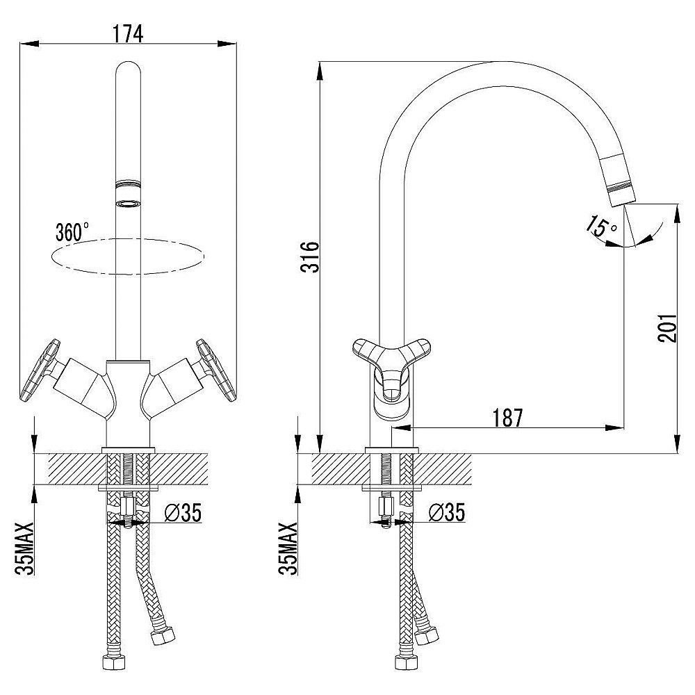 Смеситель для кухни Lemark Plus Spirit LM1905C купить в интернет-магазине сантехники Sanbest