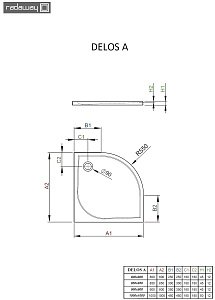 Душевой поддон Radaway Delos A 80х80 купить в интернет-магазине Sanbest