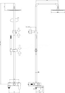 Душевая колонна Paffoni BLU ZCOL632NO купить в интернет-магазине сантехники Sanbest