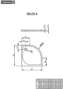Душевой поддон Radaway Delos A SDA0808-01 80х80 белый купить в интернет-магазине Sanbest