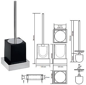Ёршик подвесной Bemeta Gamma 145413092 черный купить в интернет-магазине сантехники Sanbest