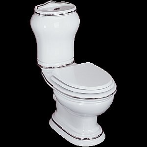 Унитаз Migliore Milady 31738 белый/декор платина D2 купить в интернет-магазине Sanbest