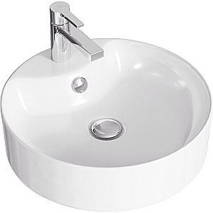 Раковина Sanita Luxe Best Shelf 43 WB.CT/Best/43-C.Shelf/WHT белая купить в интернет-магазине Sanbest