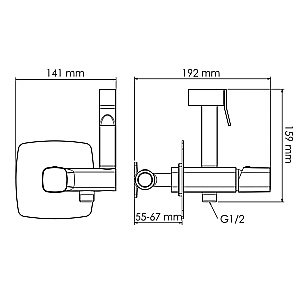 Гигиенический душ WasserKRAFT Saale 9538 белый матовый купить в интернет-магазине сантехники Sanbest