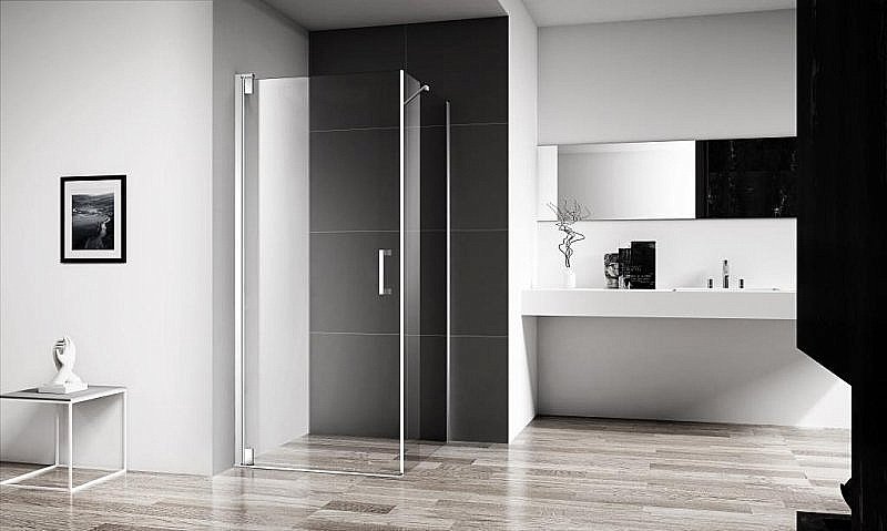 Душевой уголок BelBagno MARMI-AH-1, 90x80 см, распашные двери, серебристый, прозрачный купить в интернет-магазине Sanbest