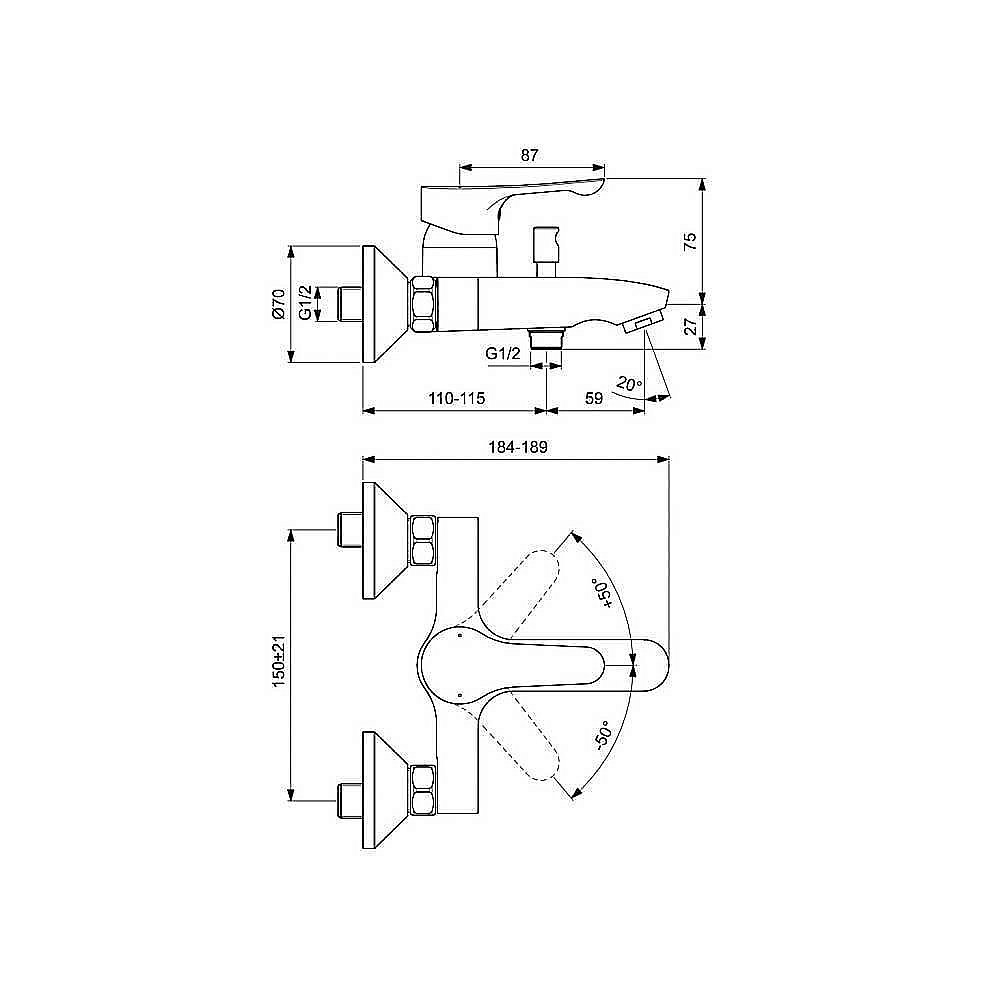 Набор смесителей Ideal Standard Ceraflex Alpha BD003AA купить в интернет-магазине сантехники Sanbest