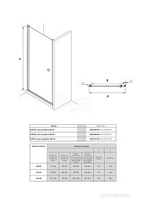 Душевая дверь Roca Capital M4709012M 90 купить в интернет-магазине Sanbest