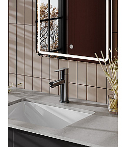 Cмеситель для раковины Agger Easy A3102155 оружейная сталь матовая купить в интернет-магазине сантехники Sanbest