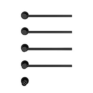 Полотенцесушитель электрический Vincea VTD-2H1MB черный, таймер купить в интернет-магазине сантехники Sanbest