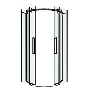 Душевой уголок Grossman Classic 301.K33.04.9090.21.00 100x100 стекло прозрачное/профиль черный матовый купить в интернет-магазине Sanbest