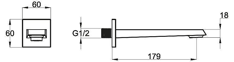 Излив для ванны BelBagno ARLIE ARL-BC-CRM купить в интернет-магазине сантехники Sanbest