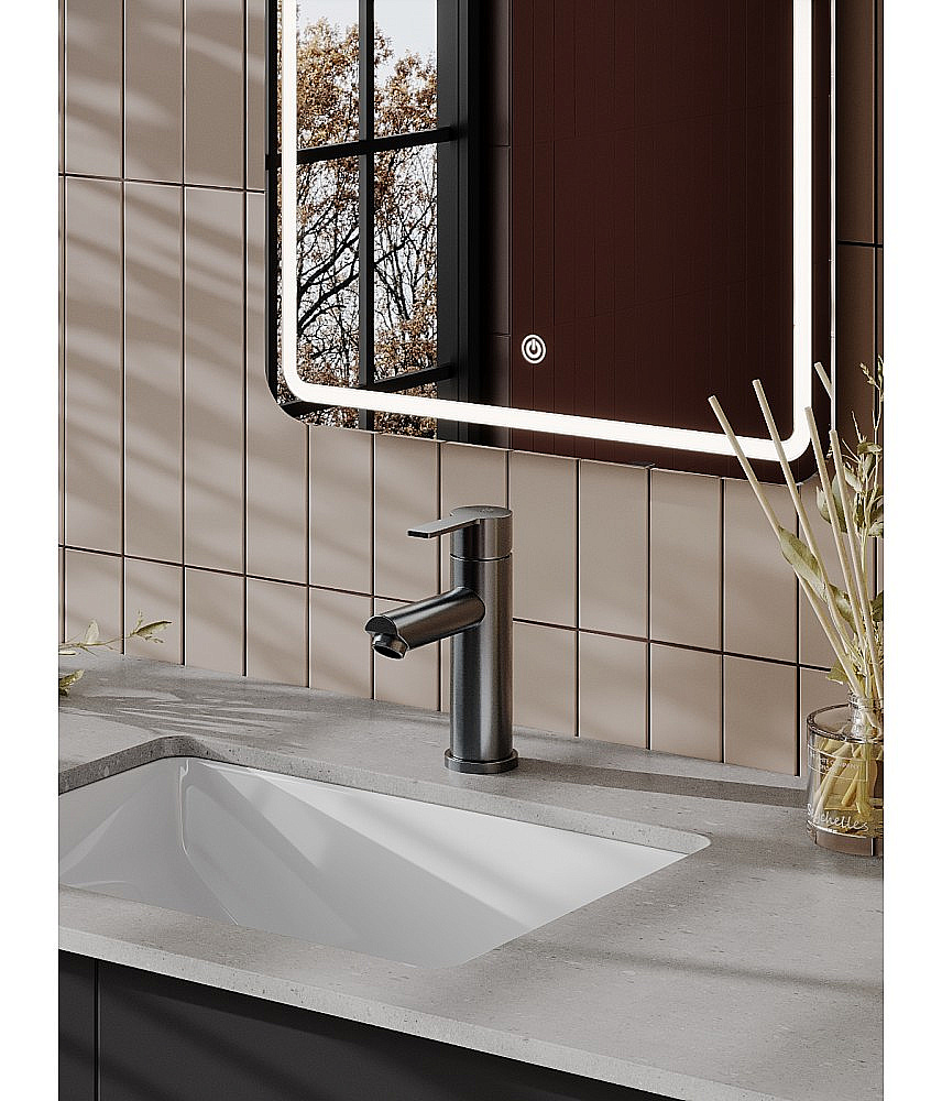 Cмеситель для раковины Agger Easy A3102155 оружейная сталь матовая купить в интернет-магазине сантехники Sanbest