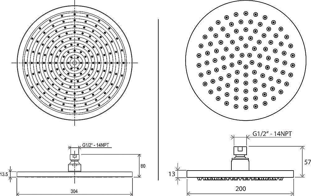 Насадка для душа круглая Ravak 980.00 купить в интернет-магазине сантехники Sanbest