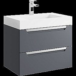 Тумба под раковину Aqwella Cube 70 CUB0107GR серая купить в интернет-магазине сантехники Sanbest