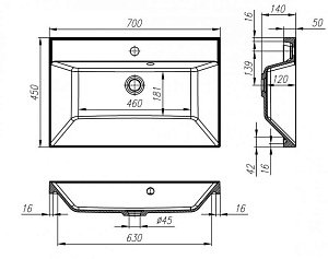 Тумба с раковиной BelBagno VITTORIA 2C SO 70 Bianco Lucido для ванной в интернет-магазине Sanbest