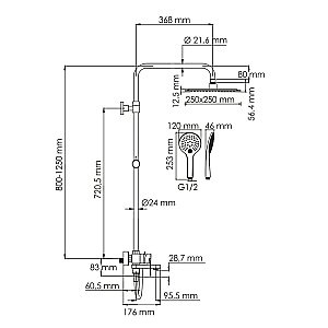 Душевая система WasserKraft Mindel 8500 SET2633 белый Soft-touch купить в интернет-магазине сантехники Sanbest