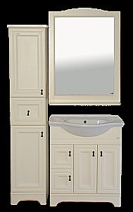 Зеркало Misty Лувр 75x100 слоновая кость в ванную от интернет-магазине сантехники Sanbest