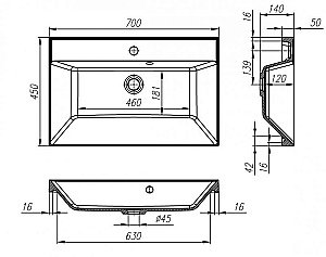 Тумба с раковиной BelBagno VITTORIA 2C SO 70 Bianco Lucido для ванной в интернет-магазине Sanbest