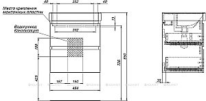 Тумба с раковиной Aquanet Вега 50 бежевая матовая для ванной в интернет-магазине Sanbest