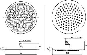 Насадка для душа круглая Ravak 980.00 купить в интернет-магазине сантехники Sanbest