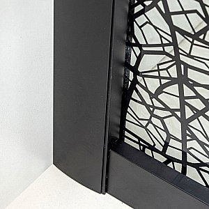 Душевой уголок DTO HB 120 98888 с рисунком/профиль черный купить в интернет-магазине Sanbest