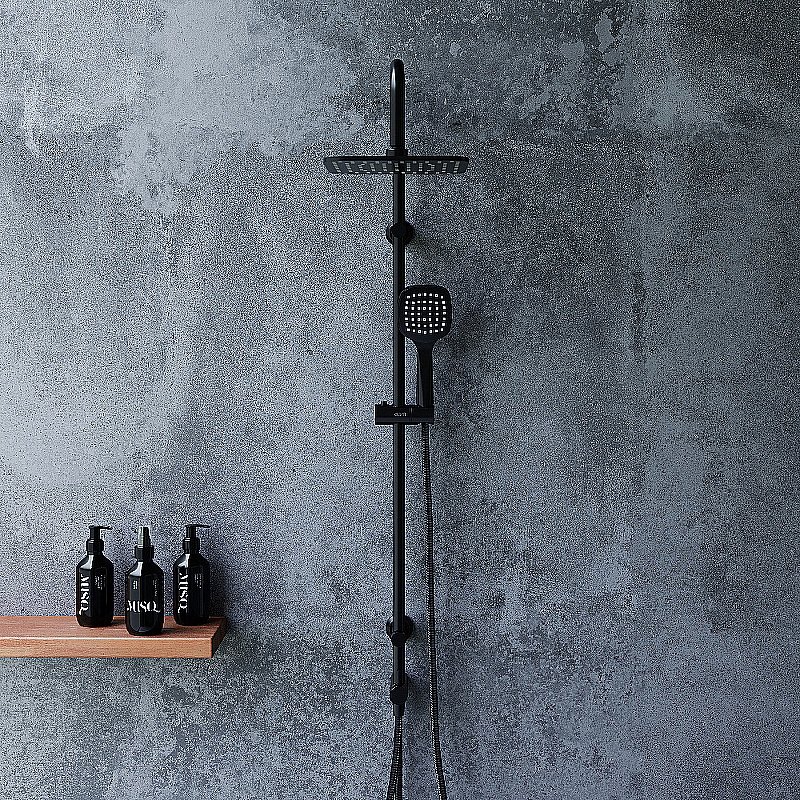 Душевая система Dorff Norma D0712020 черная матовая купить в интернет-магазине сантехники Sanbest