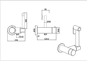 Гигиенический душ Allen Brau Thermo Rund 5.60001-00 купить в интернет-магазине сантехники Sanbest