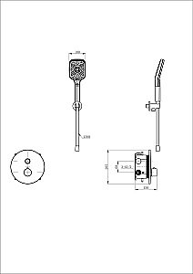 Смеситель для душа с термостатом встраиваемый WONZON & WOGHAND WW-D1017-A-MW белый матовый купить в интернет-магазине сантехники Sanbest