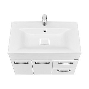 Тумба с раковиной Акватон Диор/Премьер М 80 белая глянцевая для ванной в интернет-магазине Sanbest