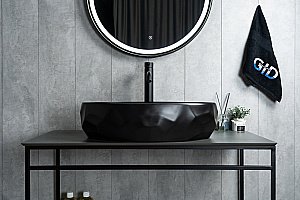 Раковина накладная Gid Bm9030wx черная матовая купить в интернет-магазине Sanbest