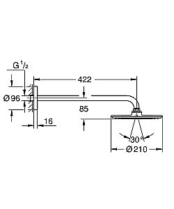 Верхний душ Grohe Rainshower Cosmopolitan Metal 26171LS0 белый купить в интернет-магазине сантехники Sanbest