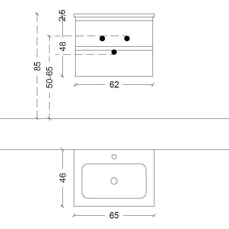 Тумба с раковиной Armadi Art Capolda 65 латте для ванной в интернет-магазине Sanbest