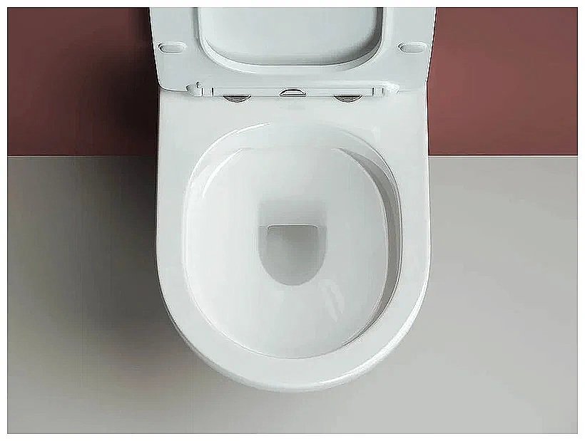 Унитаз подвесной Ceramica Nova Forma CN3009_1001B_1000 безободковый, с крышкой микролифт, с инсталляцией и черной матовой кнопкой купить в интернет-магазине Sanbest