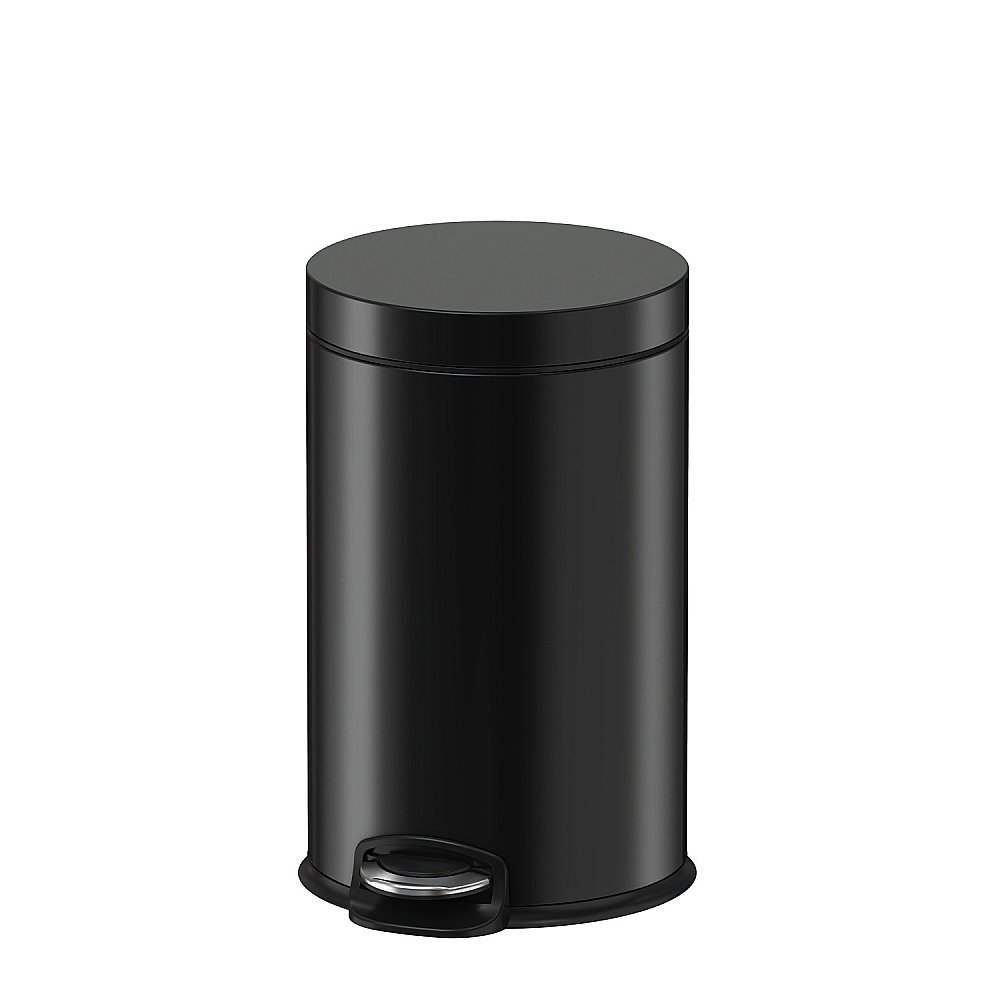Ведро для мусора WeltWasser ERFIE BL 12L черный/хром купить в интернет-магазине сантехники Sanbest